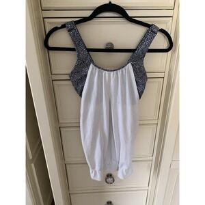 LULULEMON Women's White Adjustable Tank Top Bra Padding Size 4